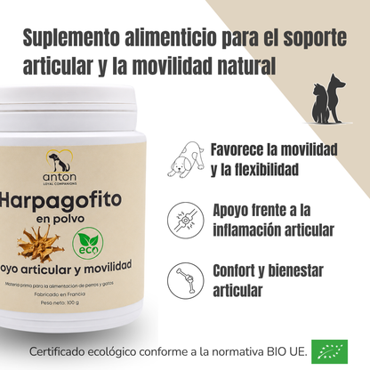 Suplemento natural para el confort articular de perros y gatos – Harpagofito ECO 100 g_1