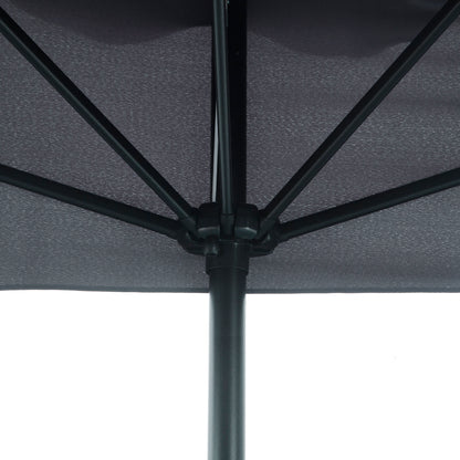 Outsunny Sombrilla Rectangular 230x130x249 Cm Con Manivela Protección Uv Gris_3