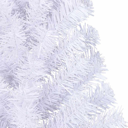 Vidaxl Medio Árbol De Navidad Artificial Con Soporte Pvc Blanco 150 Cm_5