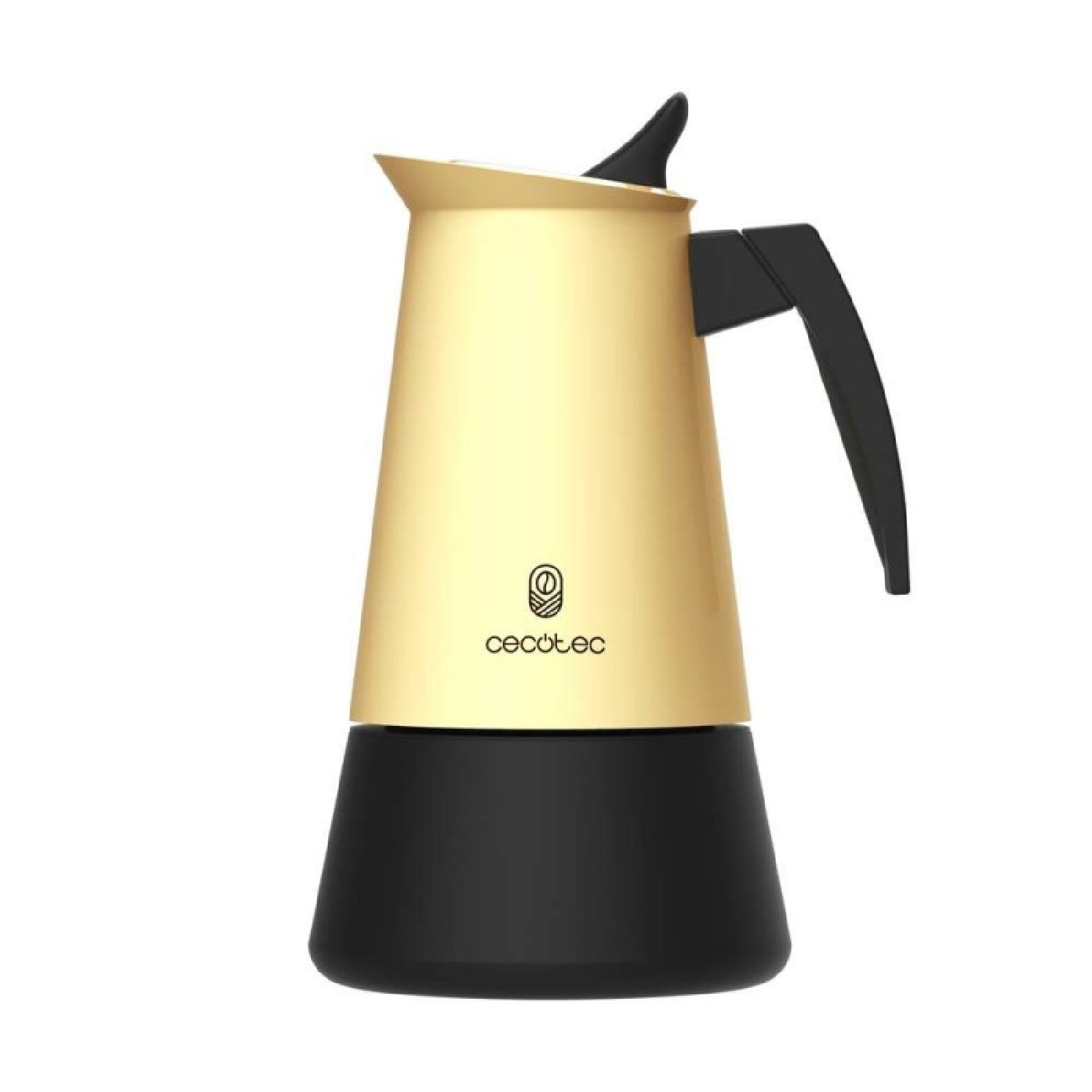 Cecotec Cafetera Italiana Piccolina 200 Beige. 100ml, 2 Tazas De Café, Acero Inoxidable, Apta Todas Superficies, Filtro_1
