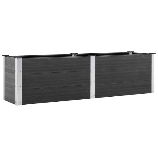 Arriate Elevado De Jardín Wpc Gris 200x50x54 Cm_0