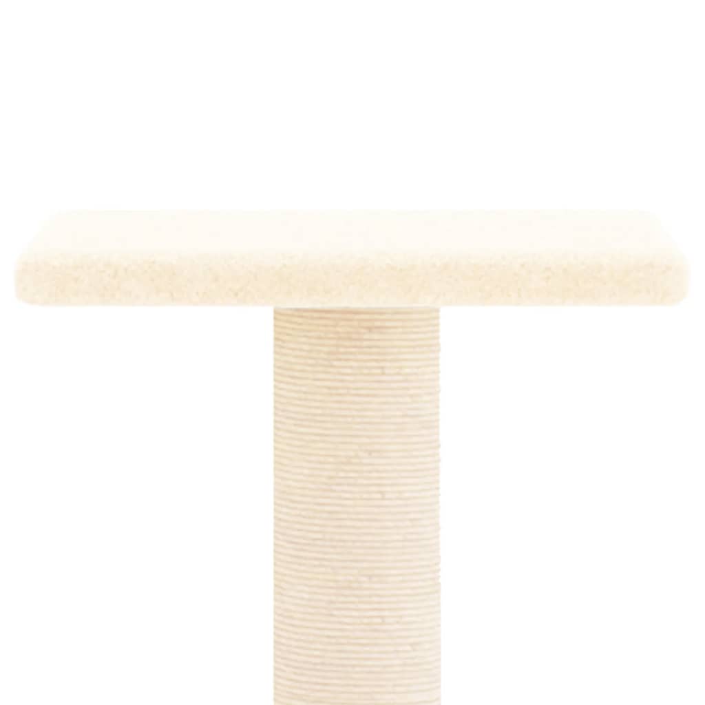 Rascador Para Gatos Con Postes De Sisal Color Crema 73 Cm_3