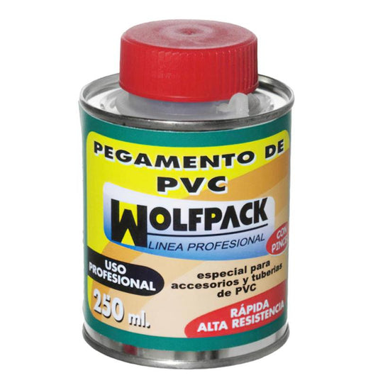 Pegamento Pvc  Wolfpack  Con Pincel   250 Ml.