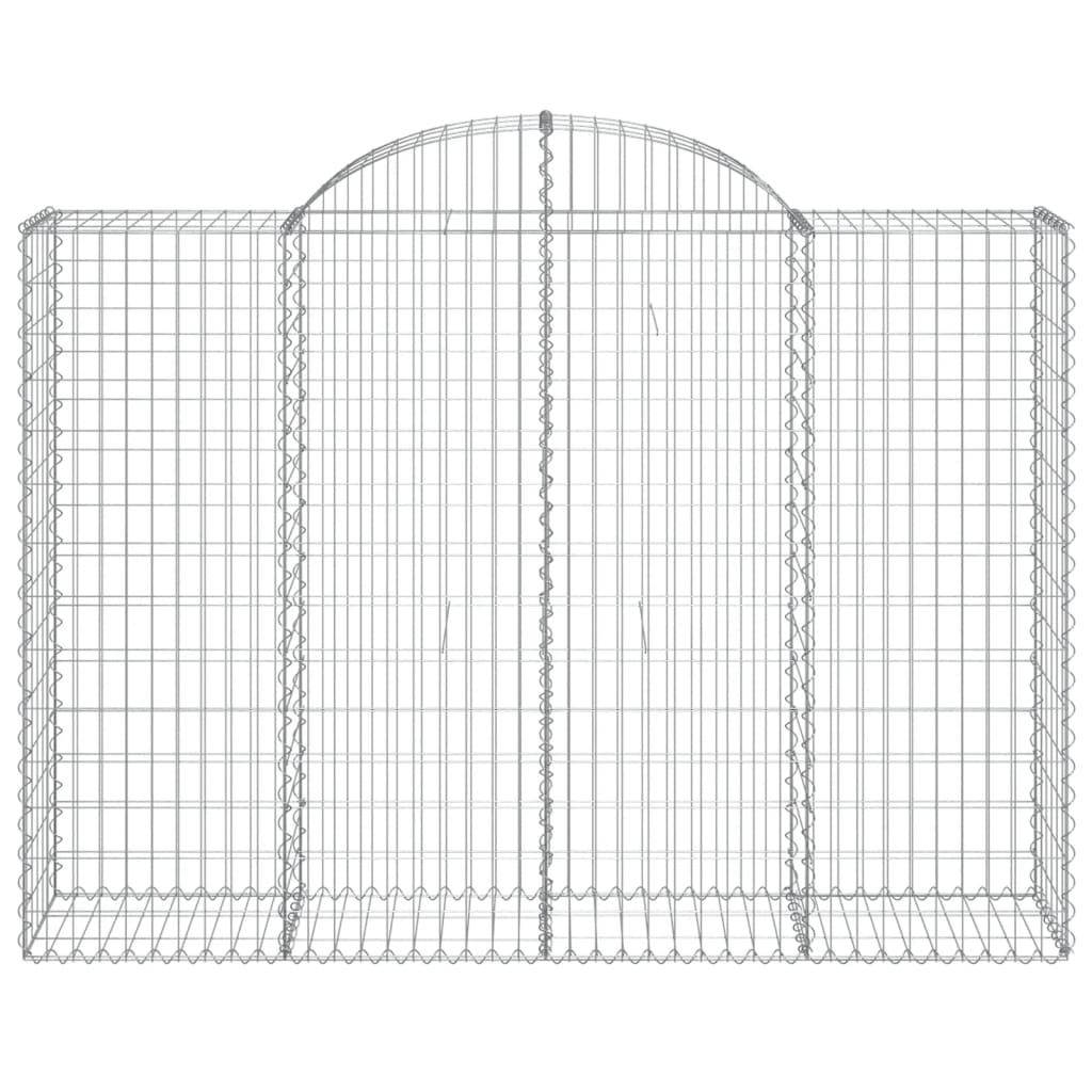 Cestas De Gaviones 2 Uds Forma De Arco Hierro 200x50x140/160 Cm_3