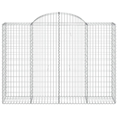 Cestas De Gaviones 2 Uds Forma De Arco Hierro 200x50x140/160 Cm_3