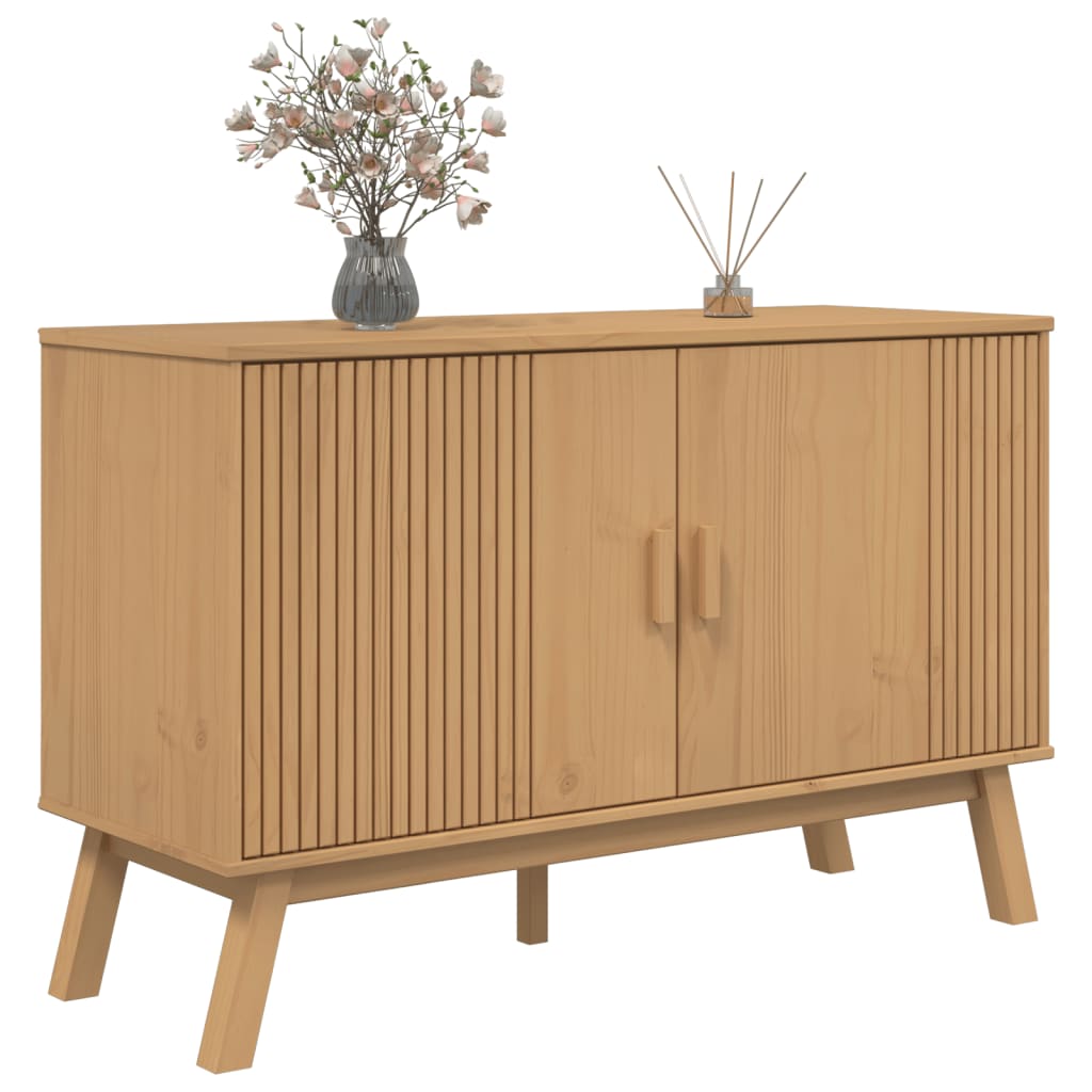 Aparador Olden Madera Maciza De Pino Marrón 114x43x73,5 Cm / Vetonek_4