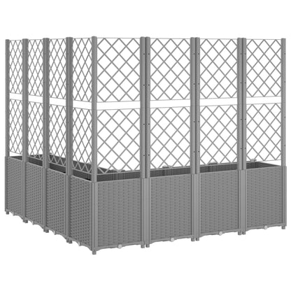 Jardinera Con Enrejado Pp Gris Claro 160x160x140 Cm_4