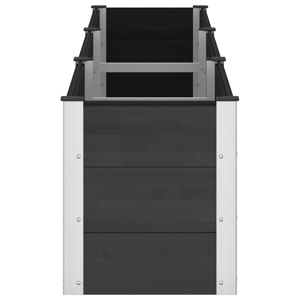 Arriate Elevado Negro 300 X 50 X 54 Cm Wpc Y Aluminio_3