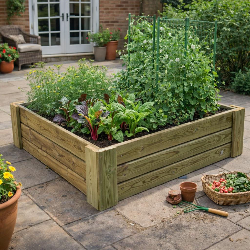 Cajón De Cultivo Solana. Altura De 30 Cm. Sin Base. Vidahuerto 120x80x30 Cm._1