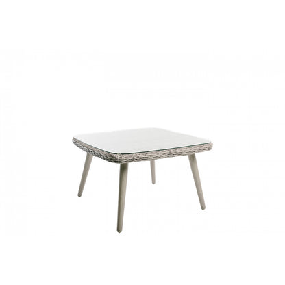 Conjunto De Jardín Esquinero Havana Para 6 Personas En Resina Redonda Beige Gris Y Aluminio 2 Sofás + 1 Mesa De Centro - Muebles De Jardín_4
