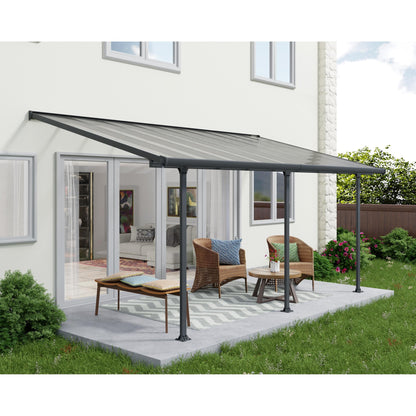 Pérgola anexa Feria 300x54 cm cinzento 