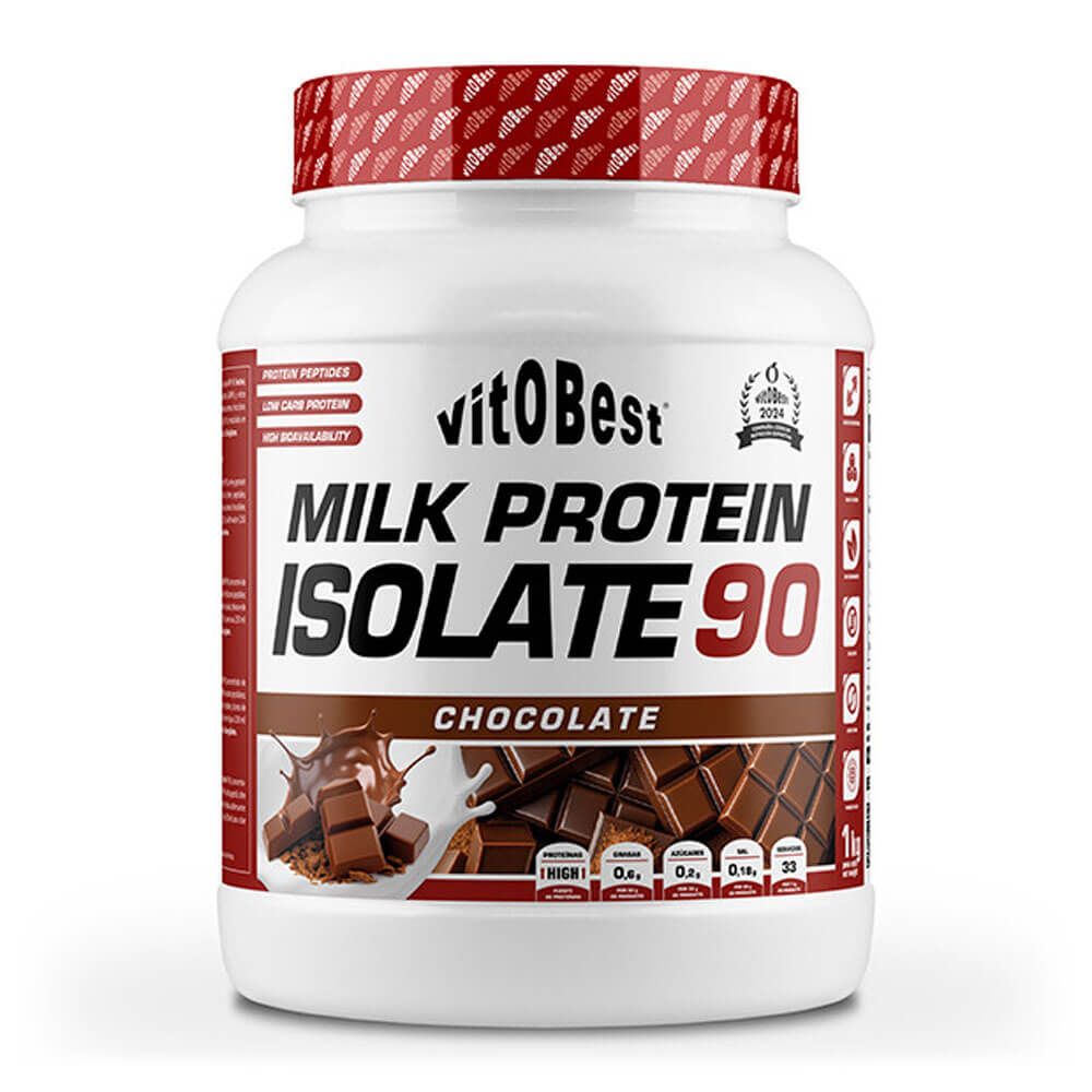 Milk Protein Isolate 90 - 1kg - Chocolate - Proteína De Aislado De Suero Isolate - Vitobest_0