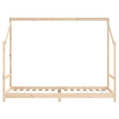 Estructura De Cama Para Niños Madera Maciza De Pino 90x200 Cm / Vetonek_5