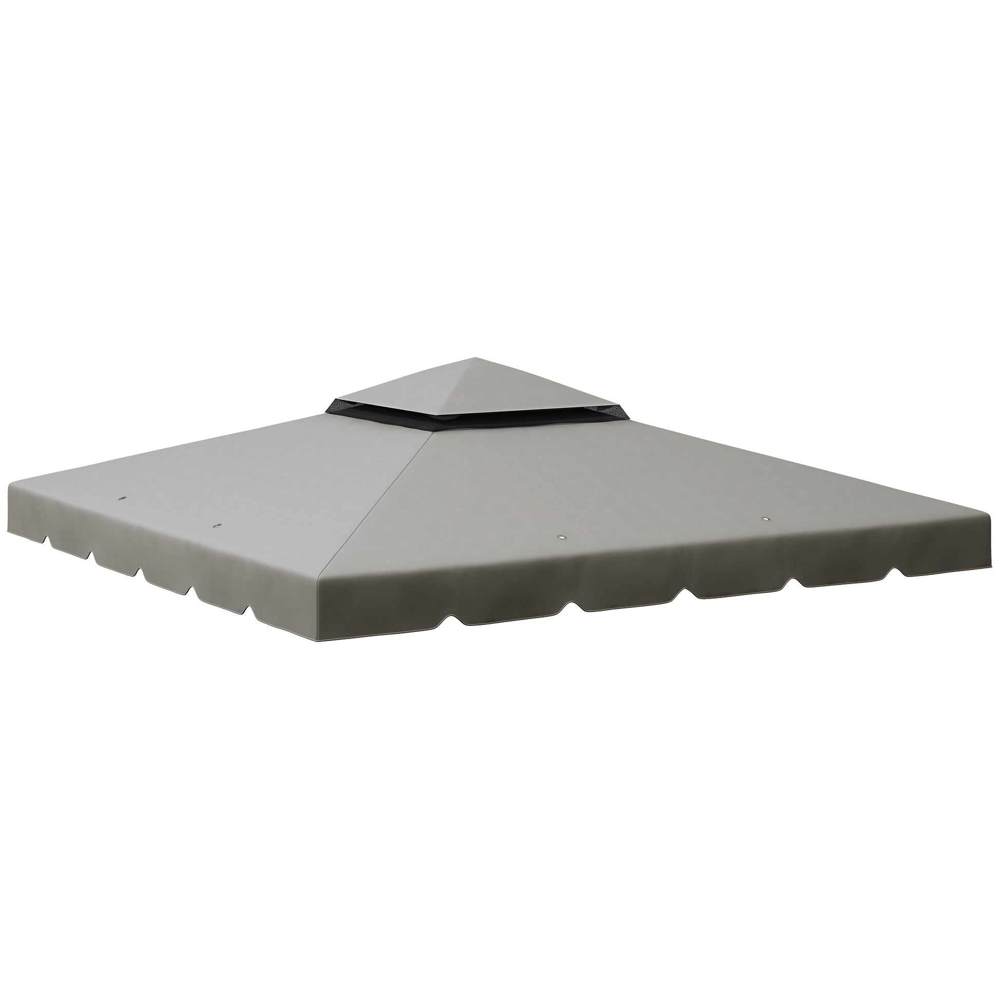 Outsunny Techo De Repuesto Para Cenador 3x3 M Con Techo Doble Gris Claro_0