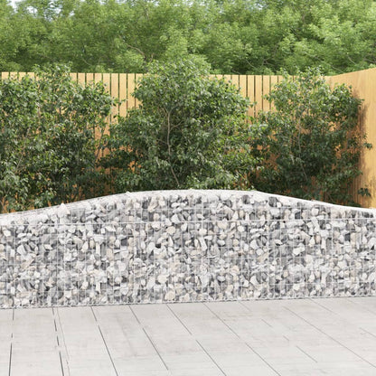 Cestas De Gaviones 4 Uds Forma De Arco Hierro 400x50x60/80 Cm_1