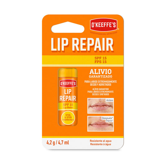 Bálsamo labial reparador FPS 15 da O'Keeffe's Lip Repair