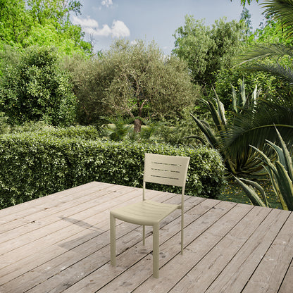 Lote De 4 Sillas De Jardín Apilables Inari Aluminio Beige Arena - Muebles De Jardín - 45x59,5xh84cm_4