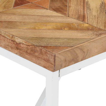 Mesa De Comedor De Madera Maciza De Mango Y Acacia 140x70x76 Cm_2
