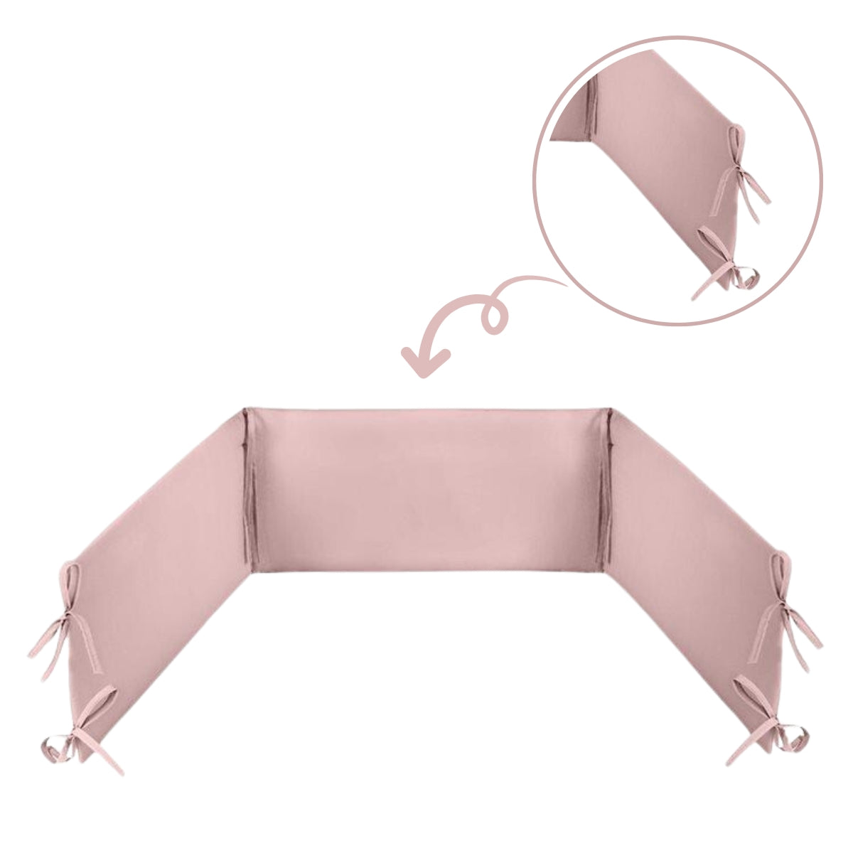Basic Chichonera Para Cuna 180x30 Cm Algodón Albero Mio | Protección Suave Para Evitar Golpes Con Los Barrotes_1