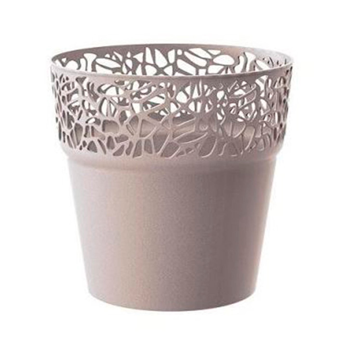 Maceta De Plastico Tree En Color Mocca 17,5 (largo) X 17,5 (ancho) X 17,9 (alto) Cm