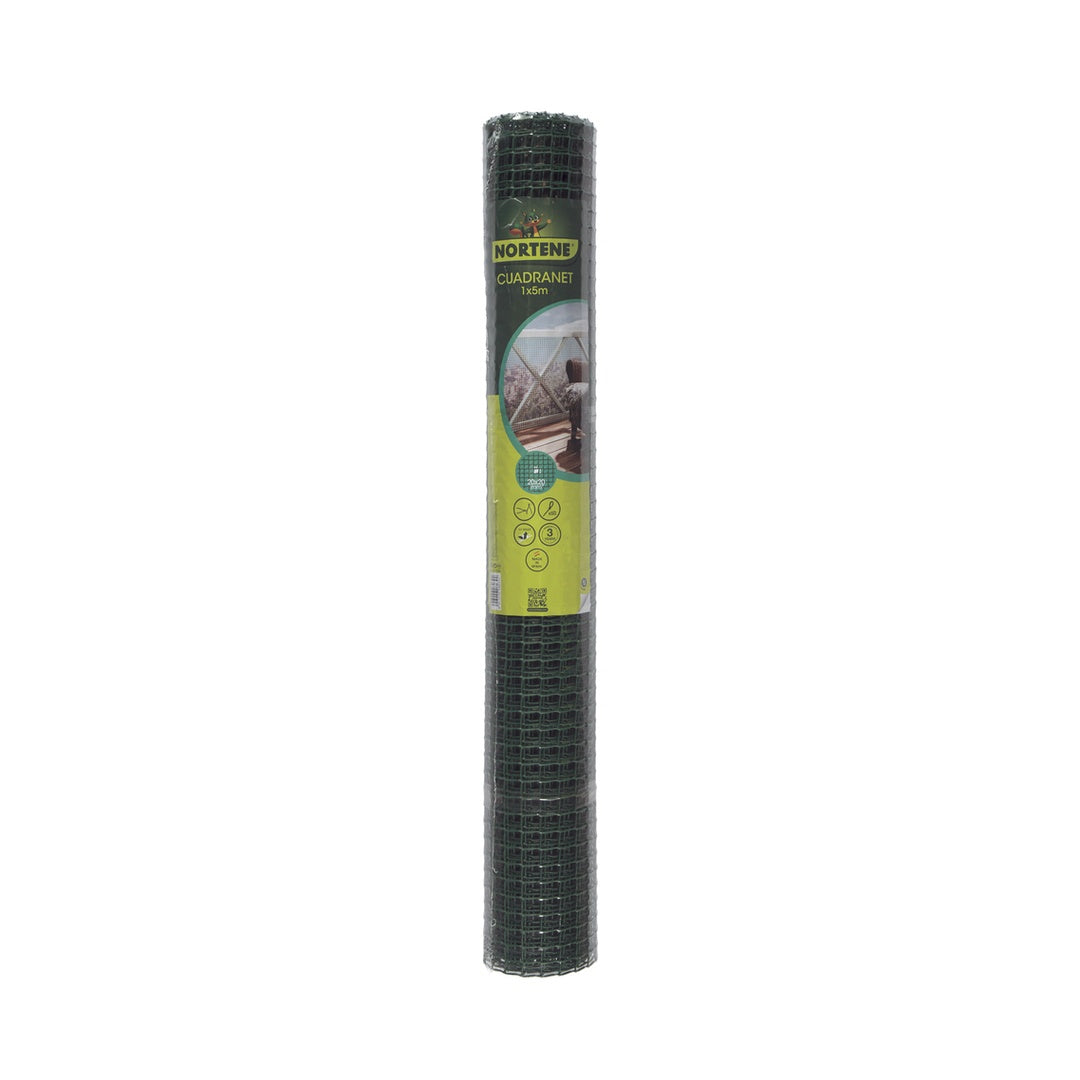 Malla Plastica Cuadrada Cuadranet 20 Mm 1x5 M Verde Nortene_0