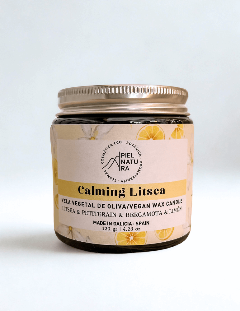 Vela Aromática Natural Litsea, Bergamota Y Limón Calming Litsea Piel Natura 120 G_0
