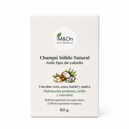 Champú Sólido Natural Para Cabello Normal 80 G | Nutrición Y Brillo | M&on Naturals_0