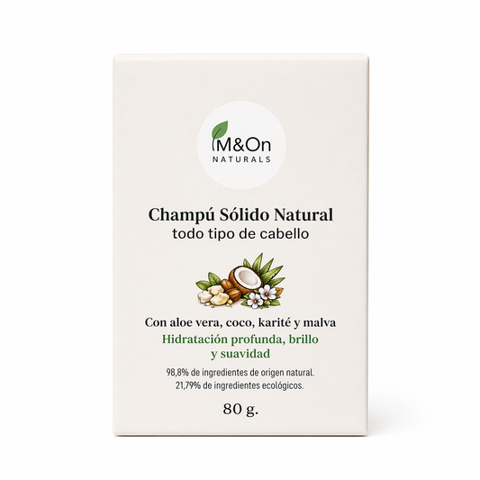 Champú Sólido Natural Para Cabello Normal 80 G | Nutrición Y Brillo | M&on Naturals_0