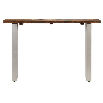 Mesa Consola Madera Reciclada Y Acero 120x35x76 Cm_2