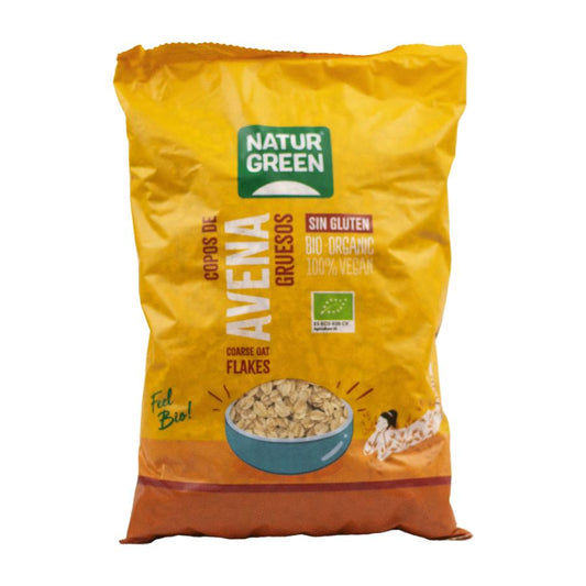 Flocos de Aveia Grossos Biológicos Sem Glúten NaturGreen 1 Kg