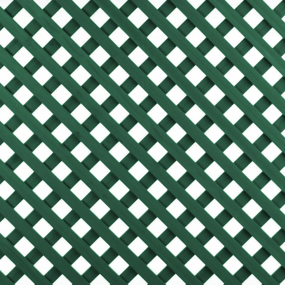 Pack Instalación Horizontal 2 Celosías Pvc 18 Mm Verde Con Perfiles Y Unión 1x2 M_4