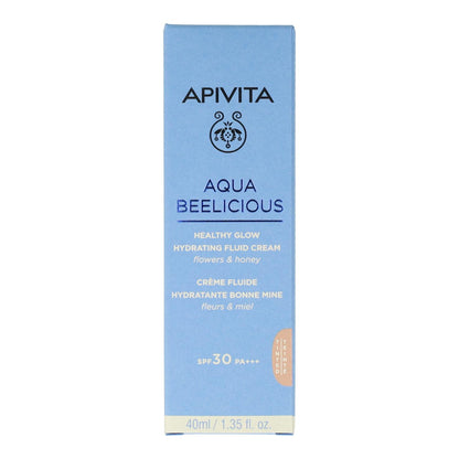 Creme Fluido Hidratante Iluminador Aqua Beelicious FPS 30 Apivita 40 ml
