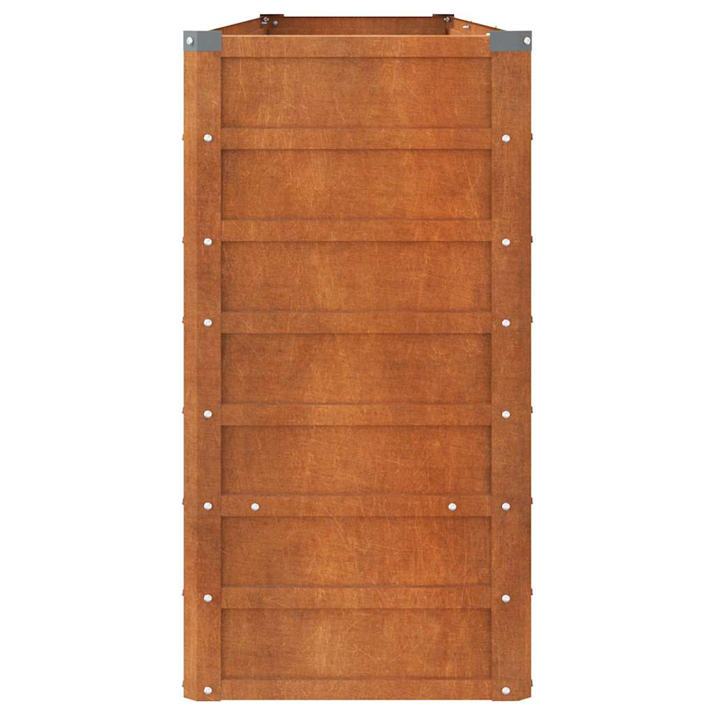 Arriate Oxidado De Acero Corten 320x40x77 Cm_4