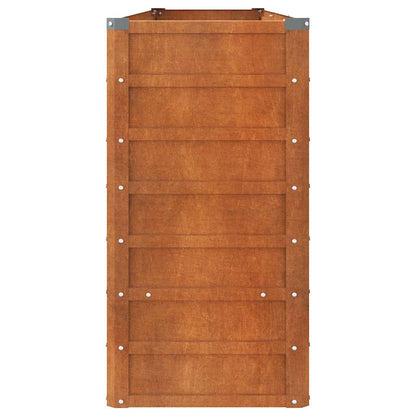 Arriate Oxidado De Acero Corten 320x40x77 Cm_4