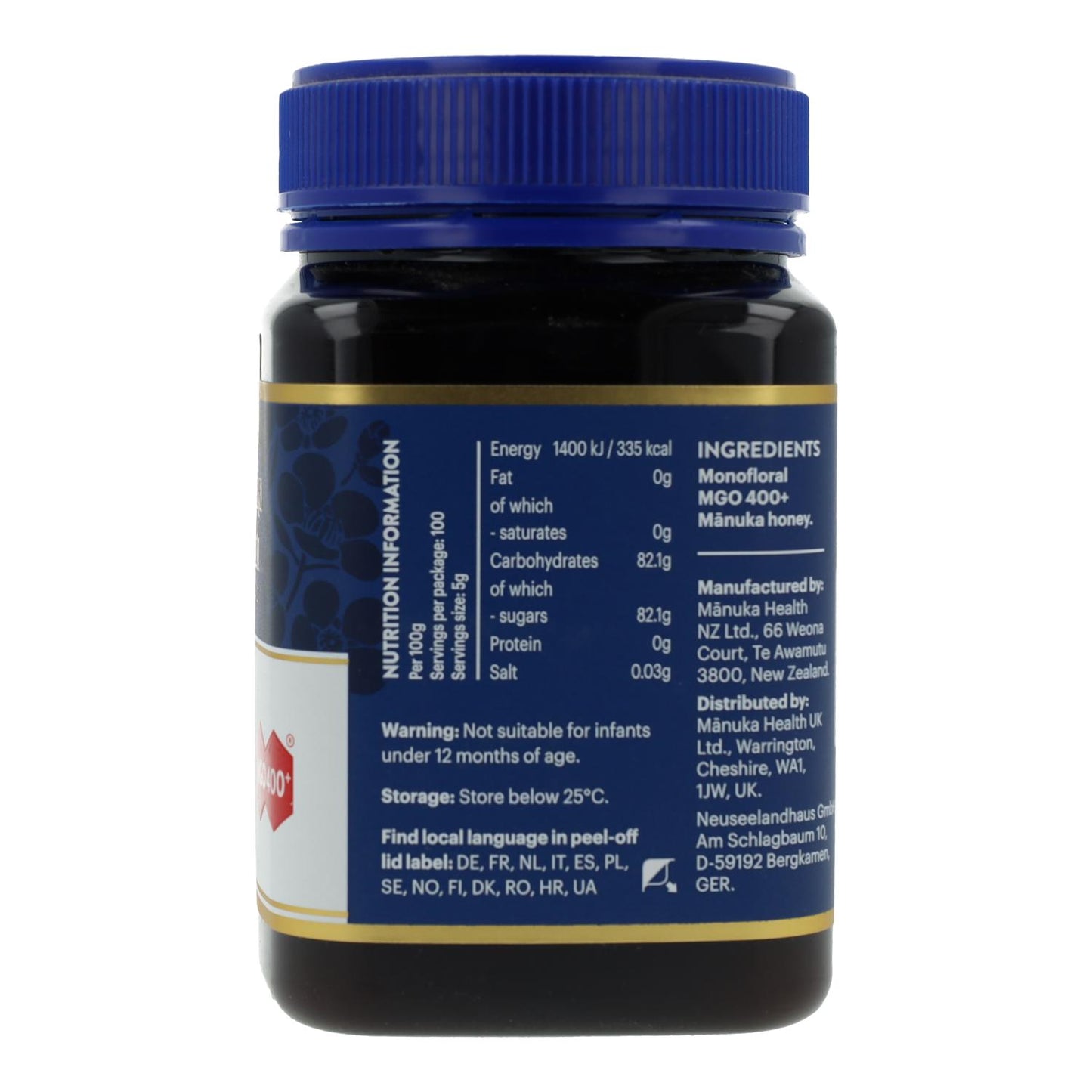 Mel de Manuka (MGO 400+) Manuka 500 gr