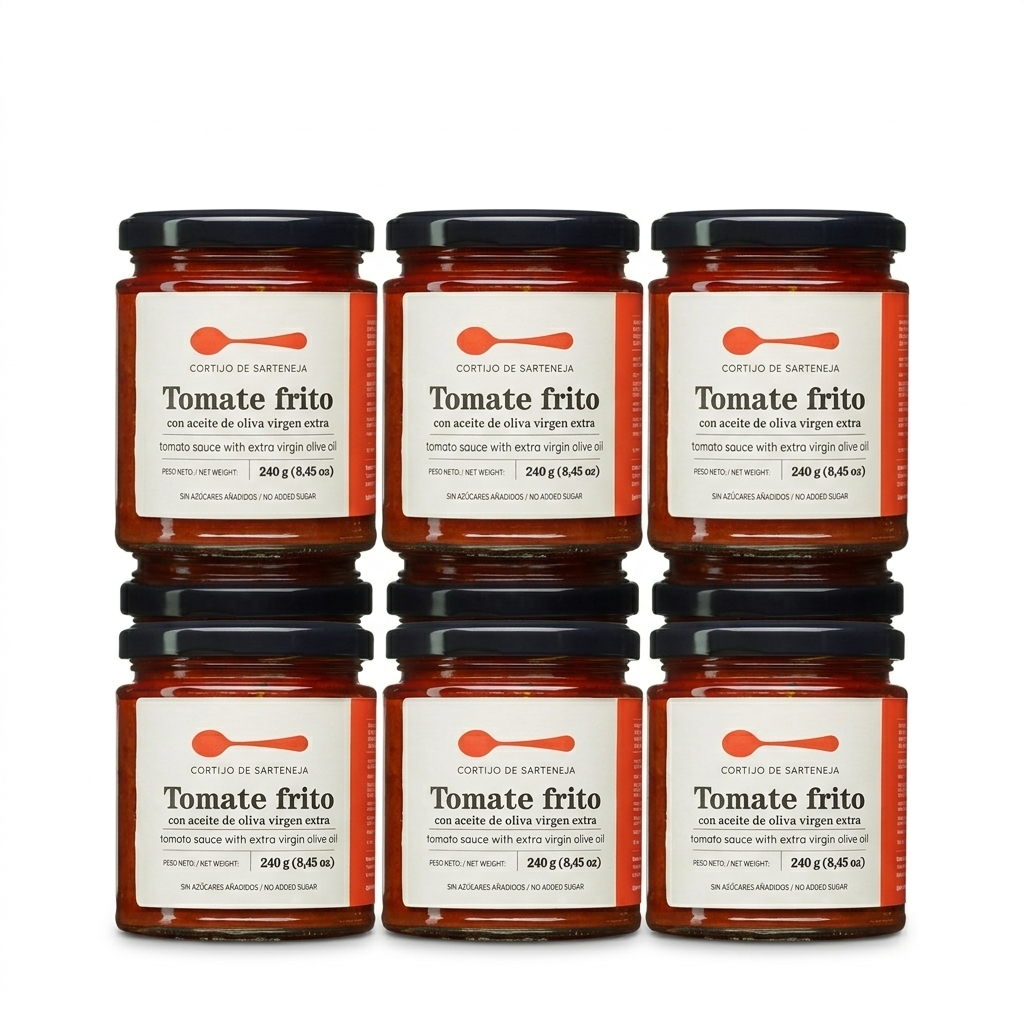 Salsa De Tomate Frito Natural Sin Azúcar Añadido 240 G 6 Unidades_0