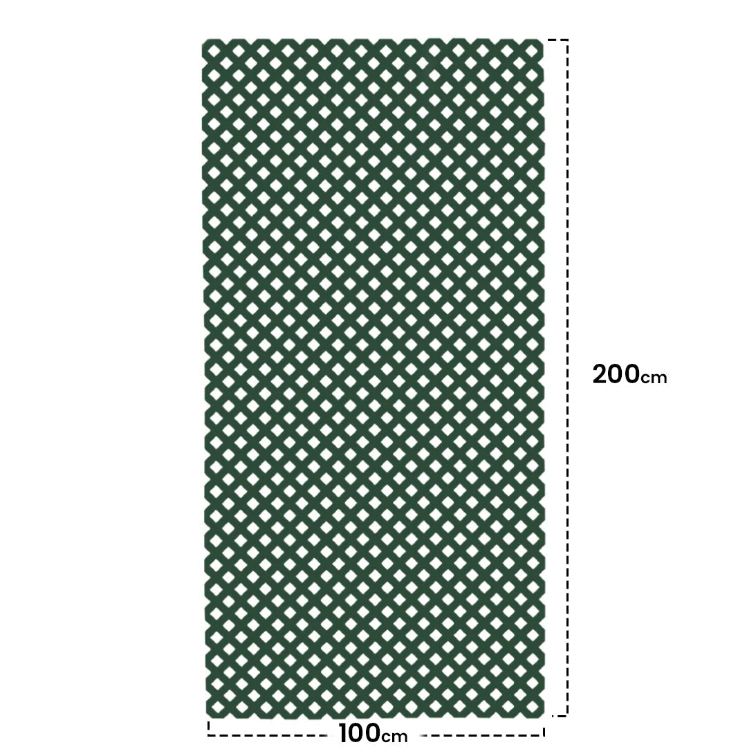 Celosía Pvc 18mm Verde - Decoración Y Separación De Ambientes - 1x2 M - Color - 1 Unidad_1