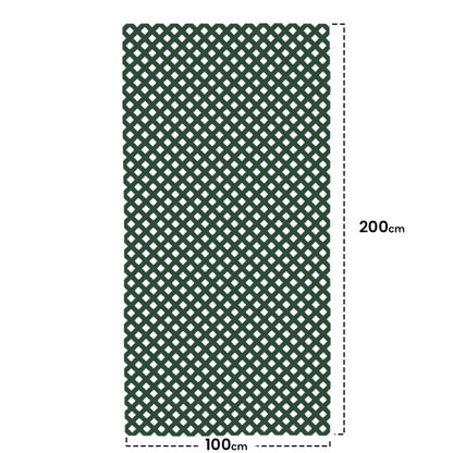 Celosía Pvc 18mm Verde - Decoración Y Separación De Ambientes - 1x2 M - Color - 1 Unidad_1