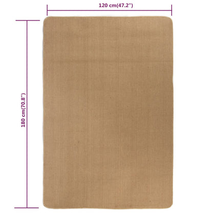 Alfombra De Yute Con Reverso De Latex Color Natural 120x180 Cm / Vetonek_3