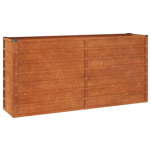 Arriate Oxidado De Acero Corten 160x40x77 Cm_0