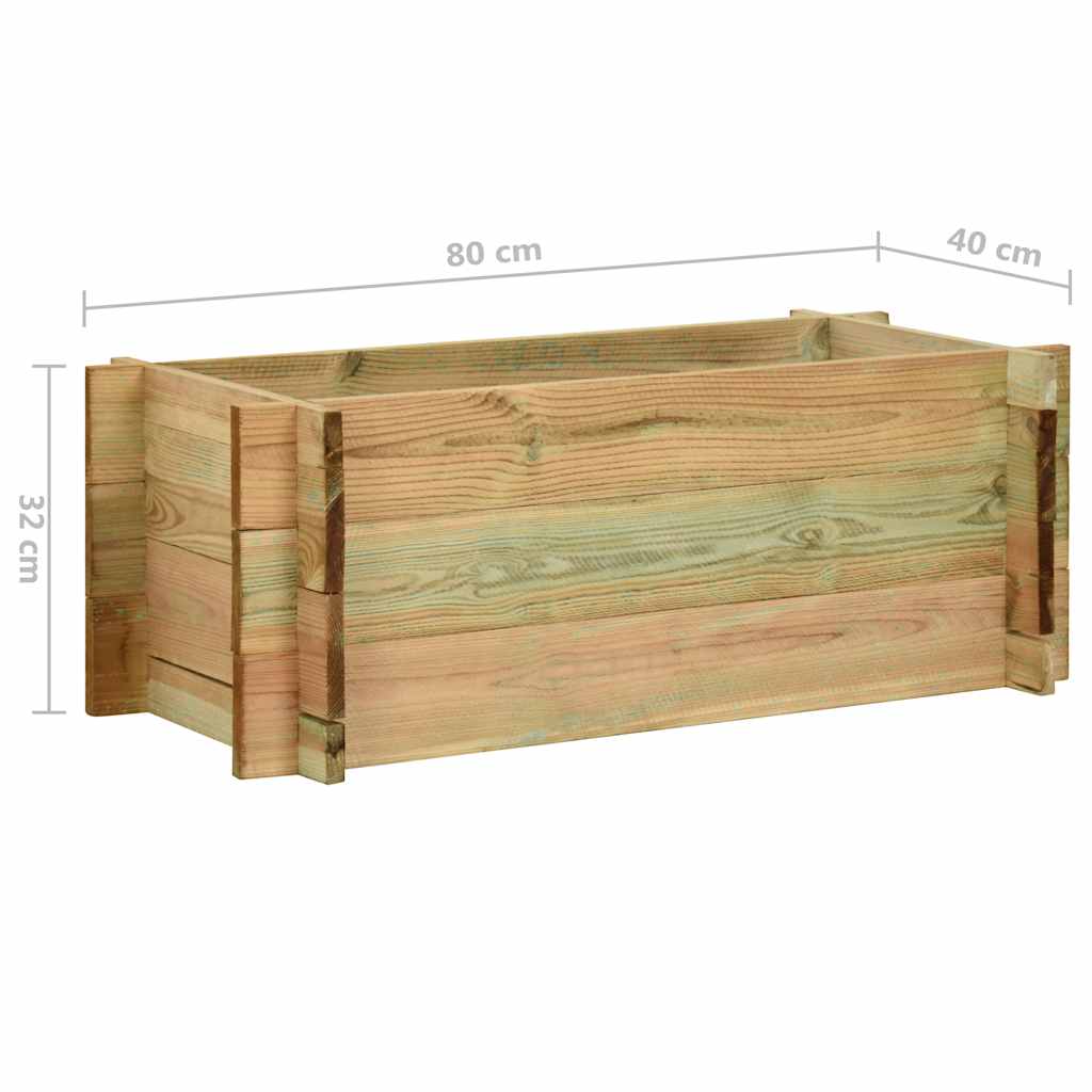 Jardinera De Verduras Madera Pino Impregnada 80 Cm_4