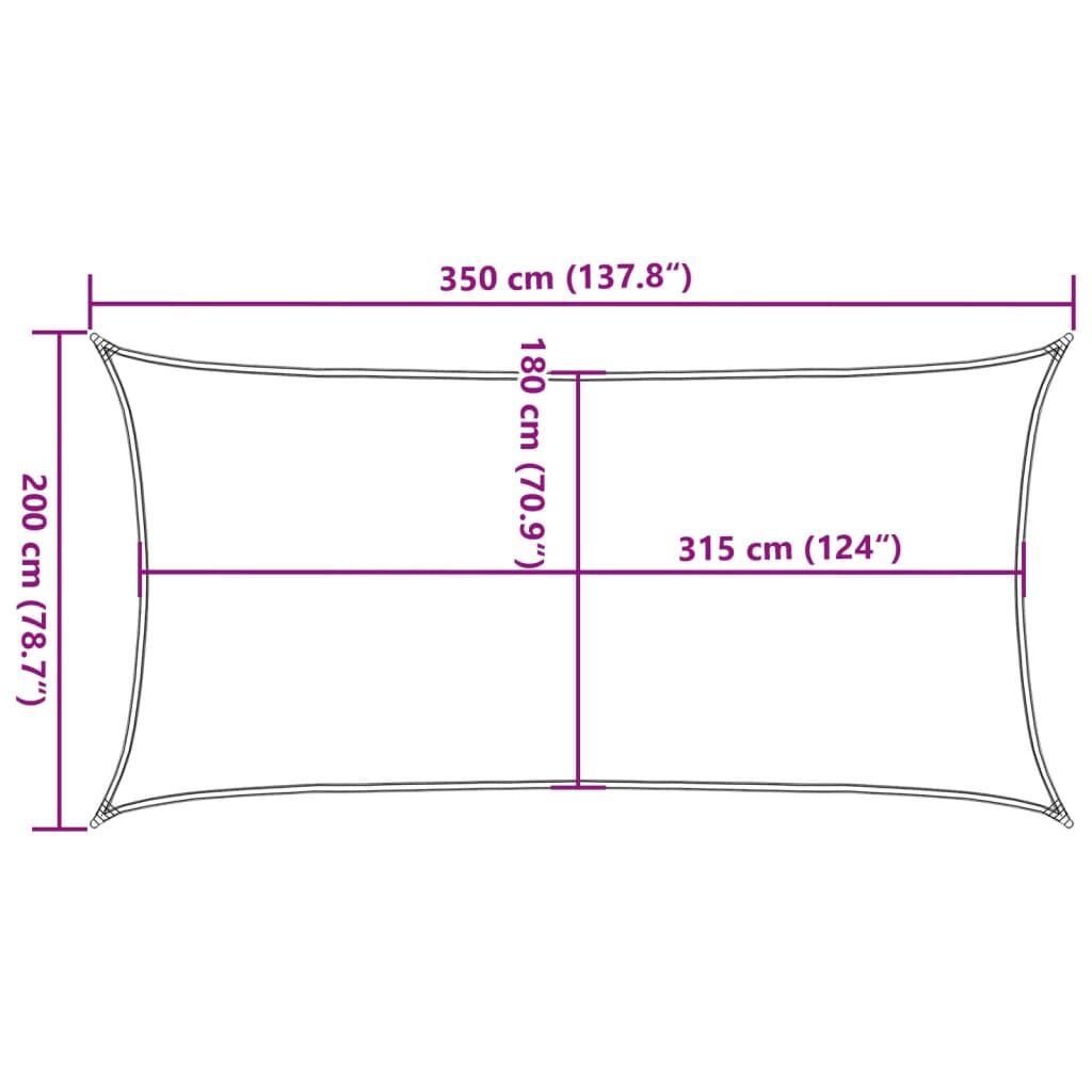 Vidaxl Toldo De Vela Hdpe Naranja 160 G/m² 2x3,5 M_2