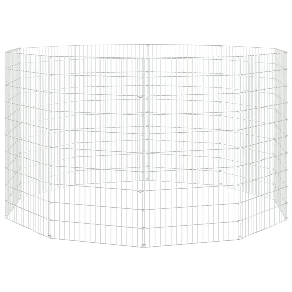 Vidaxl Recinto Animales Corral 10 Paneles Hierro Galvanizado 54x100 Cm_0