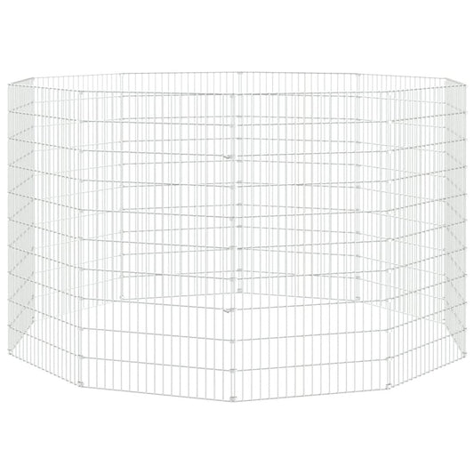 Vidaxl Recinto Animales Corral 10 Paneles Hierro Galvanizado 54x100 Cm_0