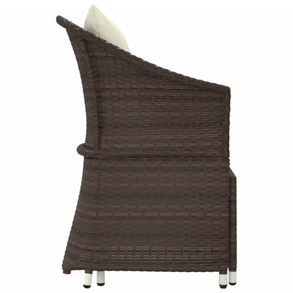 Vidaxl Set Muebles De Jardín 2 Piezas Y Cojines Ratán Sintético Marrón_5