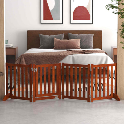 Pawhut Barrera De Seguridad Para Perros Plegable 205x30x60 Cm Con Soporte De Pie_1