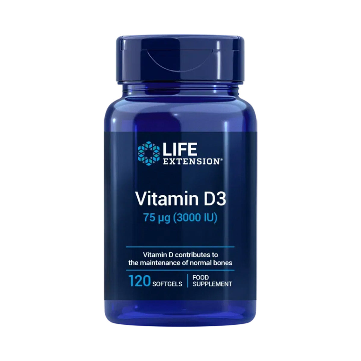 Vitamina D3 3.000 UI, Life Extension 120 pérolas