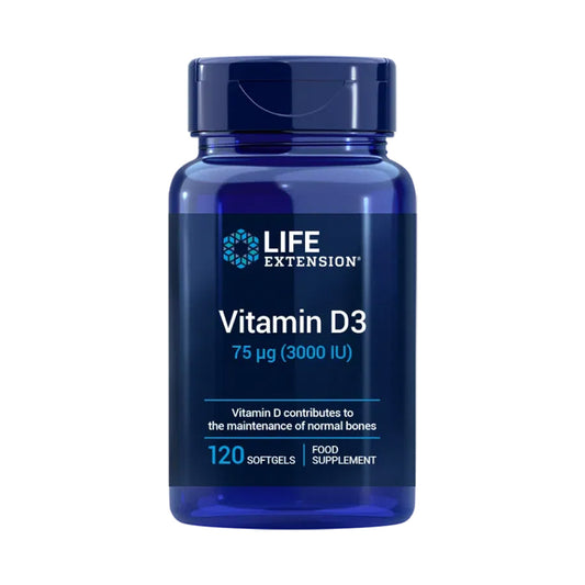Vitamina D3 3.000 UI, Life Extension 120 pérolas