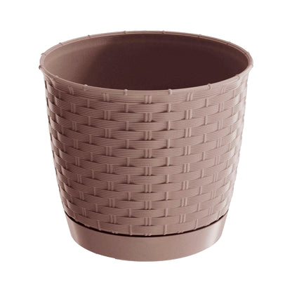 Maceta Ratolla Round 1,2l., Dimensiones (mm) 145x145x127, Color Mocca