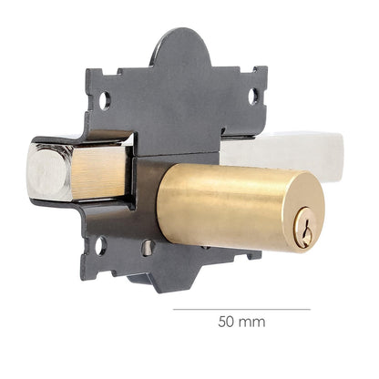 Cerrojo B-1 Llave Y Pulsador Pasador De 161mm Cilindro Redondo De 50mm